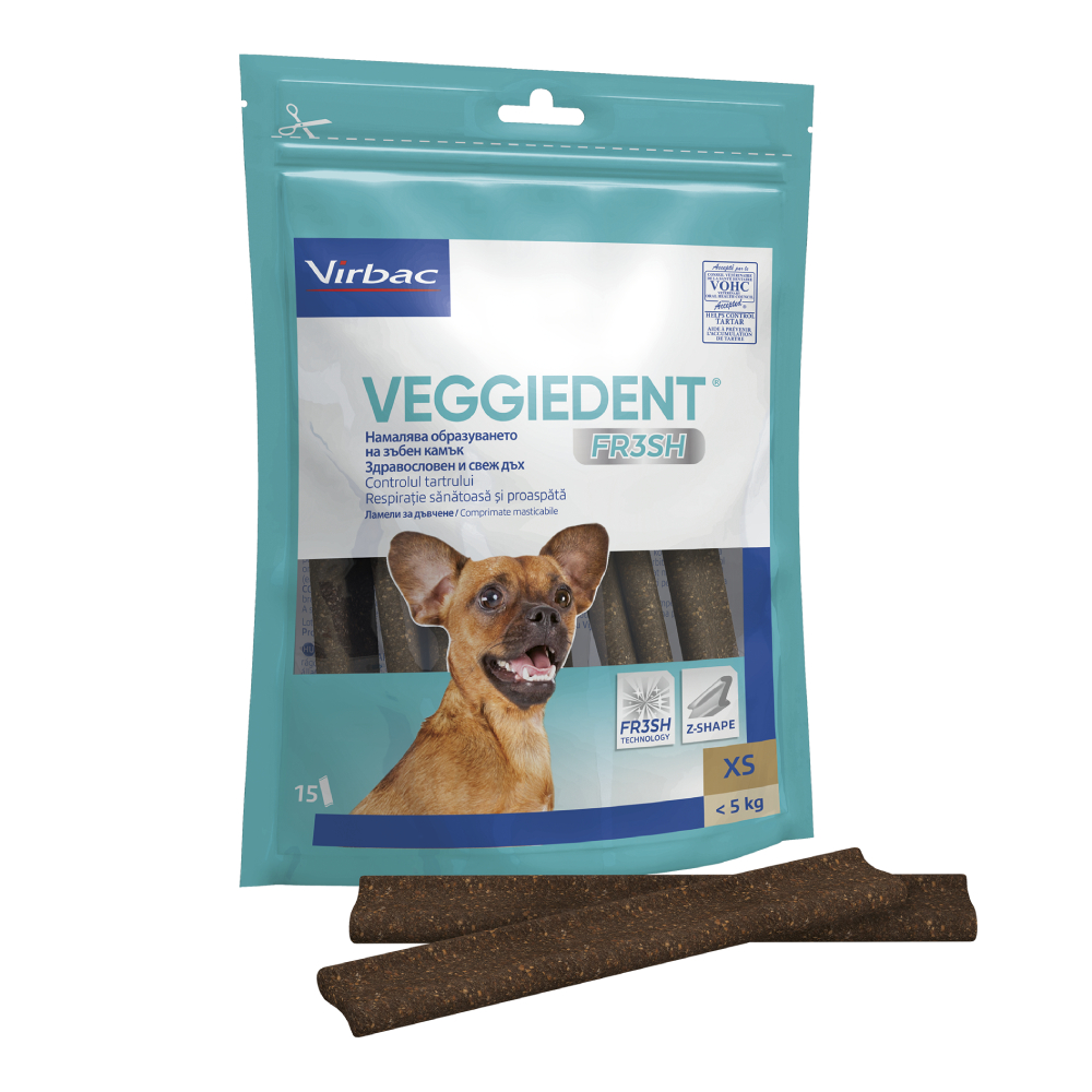 Лакомство для собак Virbac Veggiedent FR3SH XS 15 шт