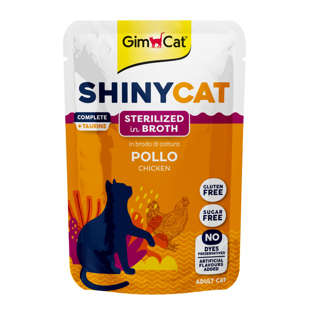 Вологий корм для котів GimCat ShinyCat Sterilized Broth 70 г - курка