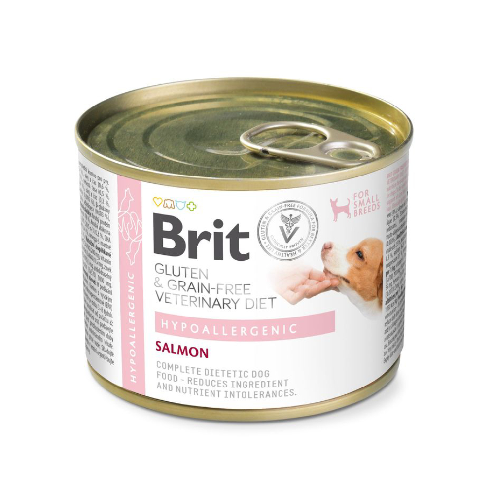 Влажный корм для собак Brit Veterinary Diet Hypoallergenic 200 г — лосось