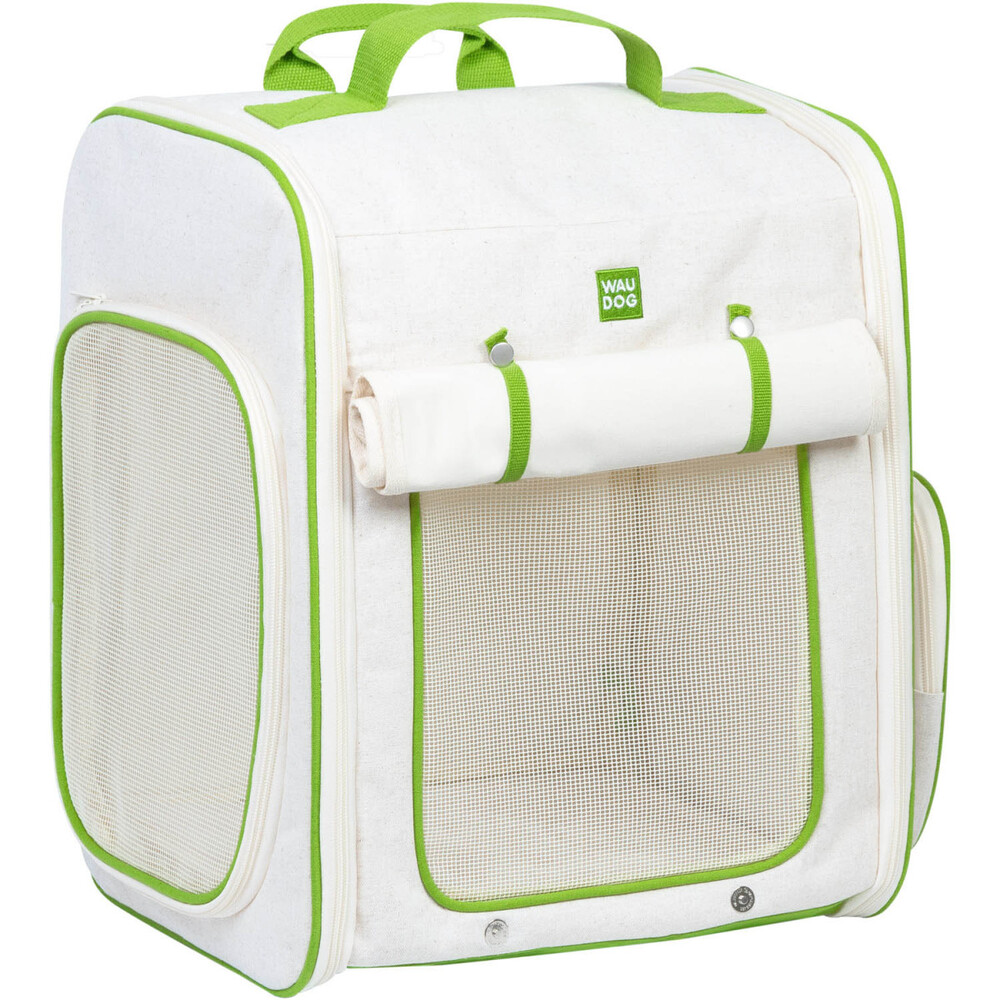 Рюкзак-переноска для котів та собак Waudog Relax Eco 42x34x27 см - білий