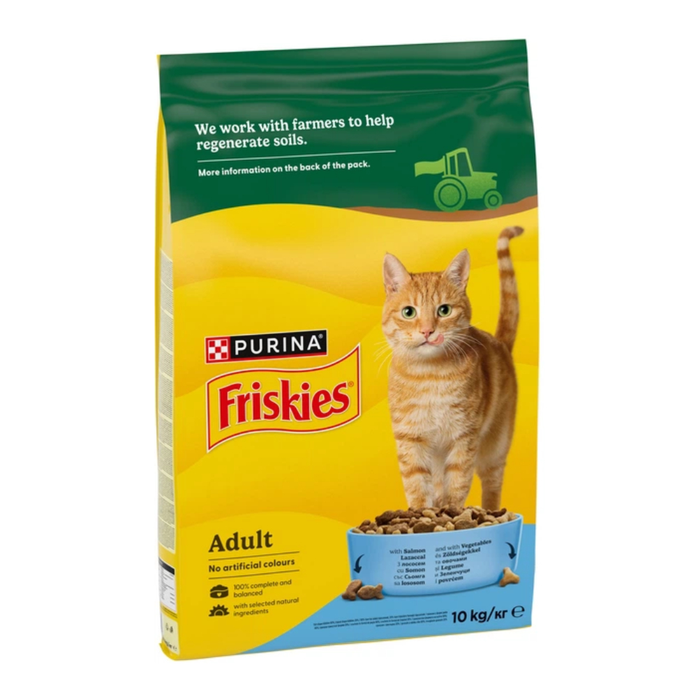 Сухой корм для кошек Friskies Adult 10 кг - лосось и овощи Сухой корм для кошек Friskies Adult 10 кг - лосось и овощи