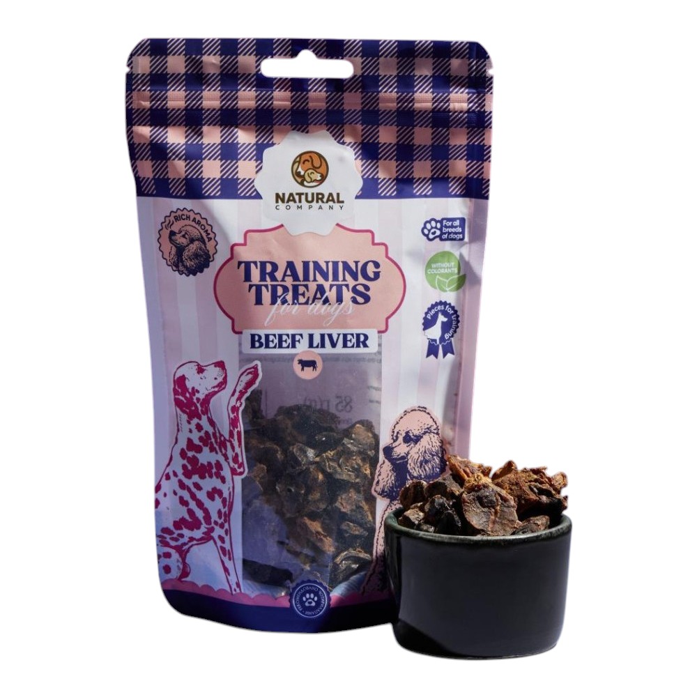 Лакомства для собак Natural Training Treats Кусочки 85 г - говяжья печень