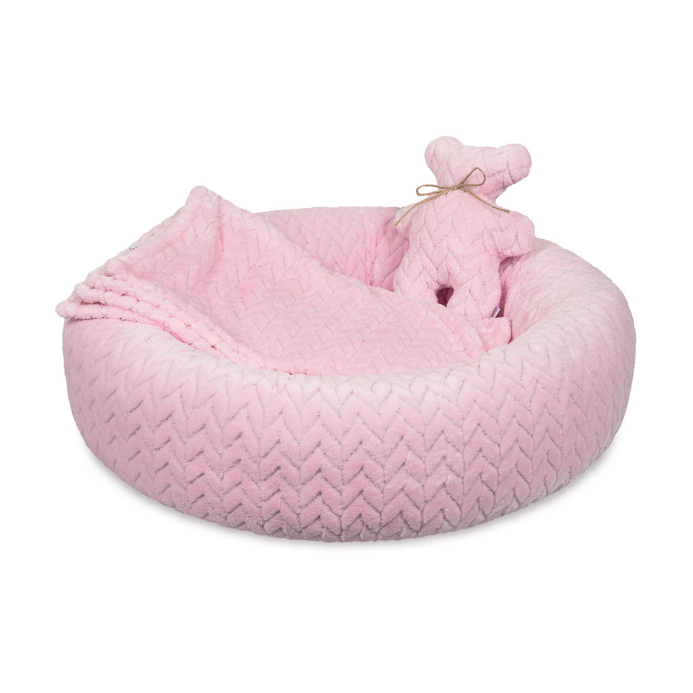 Комплект для цуценят та кошенят Pet Fun Present 3 вироби 50x50x13 см - рожевий
