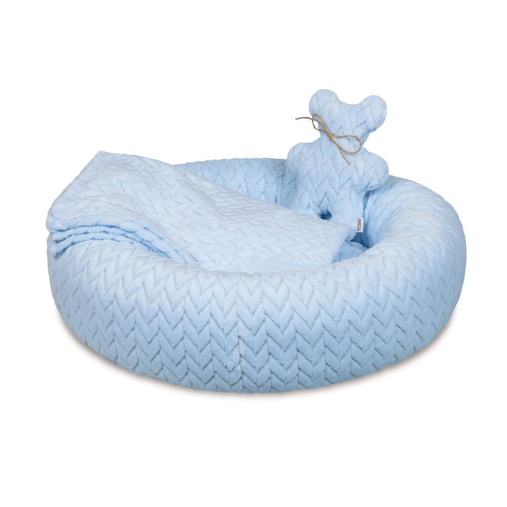 Комплект для цуценят та кошенят Pet Fun Present 3 вироби 50x50x13 см - блакитний