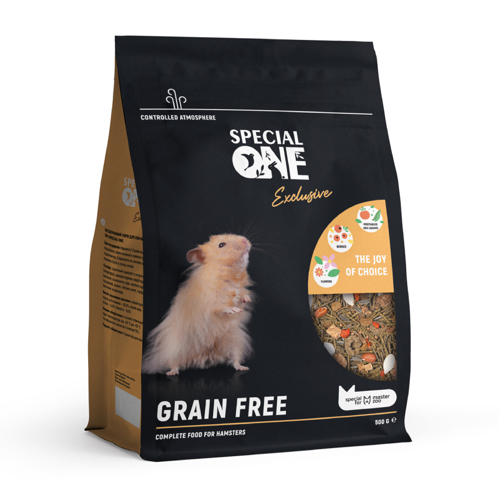 Корм для хом'яків Special One Exclusive Grain Free 500 г Корм для хом'яків Special One Exclusive Grain Free 500 г