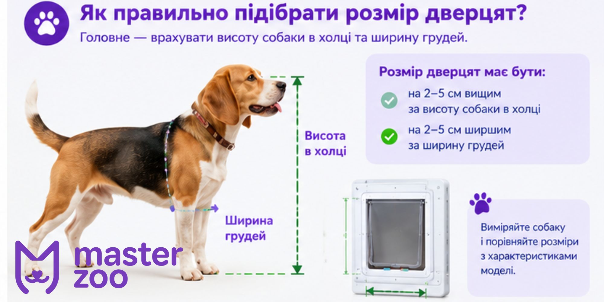 як вибрати правильний розмір | MasterZoo