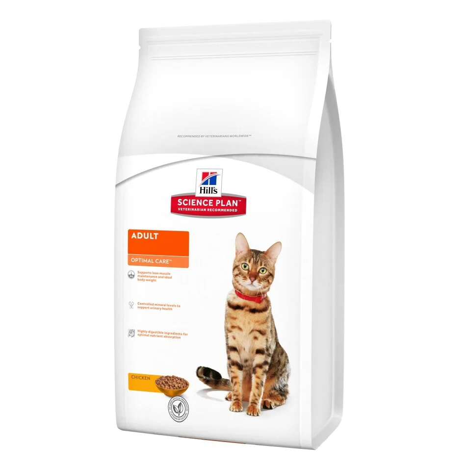 Сухой корм для взрослых кошек Hills Science Plan Feline Adult Optimal Care 400 г - курица Сухой корм для взрослых кошек Hills Science Plan Feline Adult Optimal Care 400 г - курица