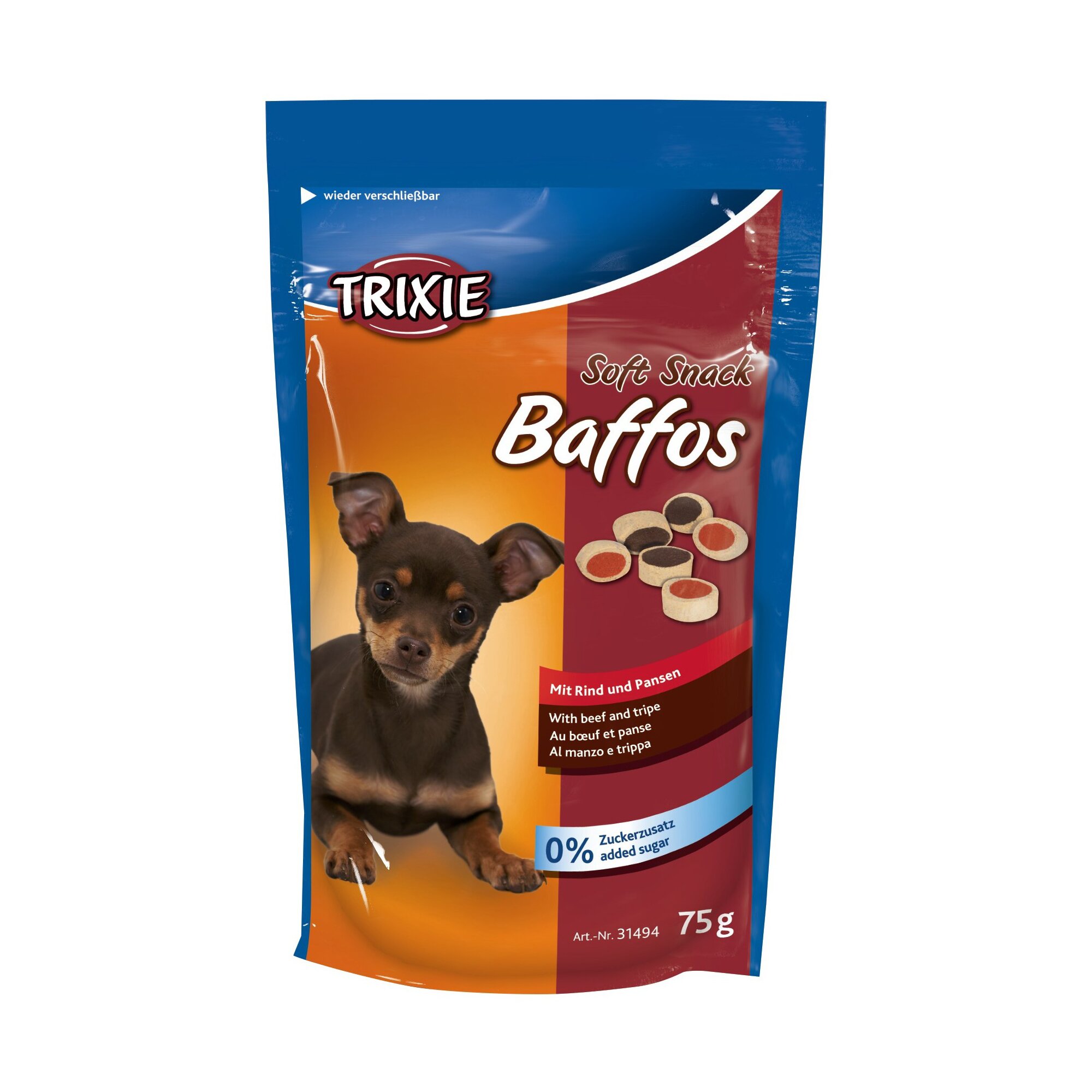 Ласощі для собак Trixie «Baffos» 75 г (яловичина)