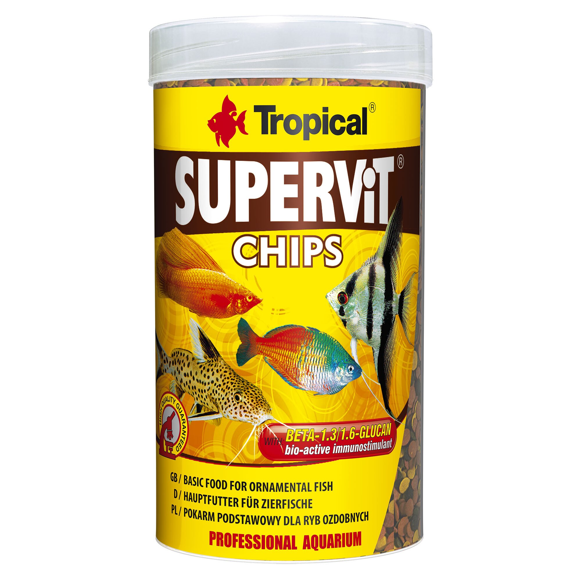 Сухой корм для аквариумных рыб Tropical в чипсах «Supervit Chips» 250 мл (для всех аквариумных рыб) Сухой корм для аквариумных рыб Tropical в чипсах «Supervit Chips» 250 мл (для всех аквариумных рыб)
