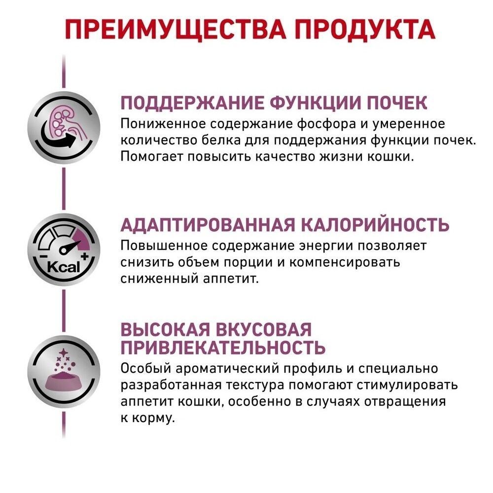 Royal Canin Renal набор сухого и влажного корма для кошек 2 кг + 4 шт х 85 г
