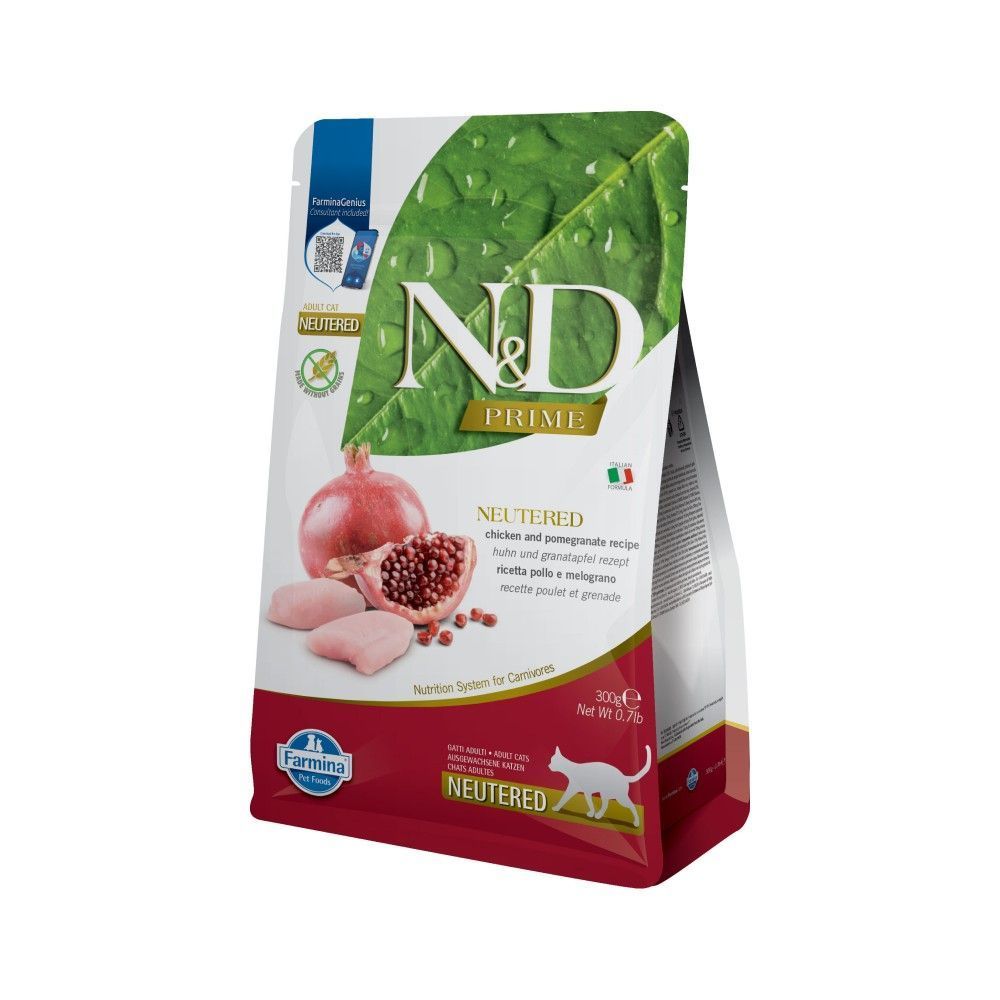Сухий корм для котів Farmina N&D Grain Free Prime Neutered Adult 300 г - курка та гранат