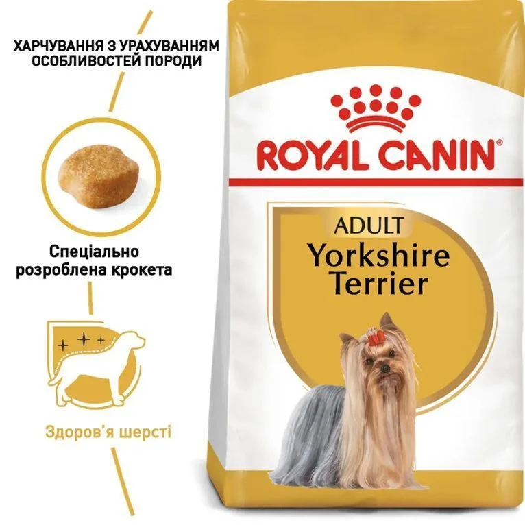 Набор сухого и влажного корма для собак Royal Canin Yorkshire Terrier Adult 1,5 кг + 4 шт. по 85 г Набор сухого и влажного корма для собак Royal Canin Yorkshire Terrier Adult 1,5 кг + 4 шт. по 85 г