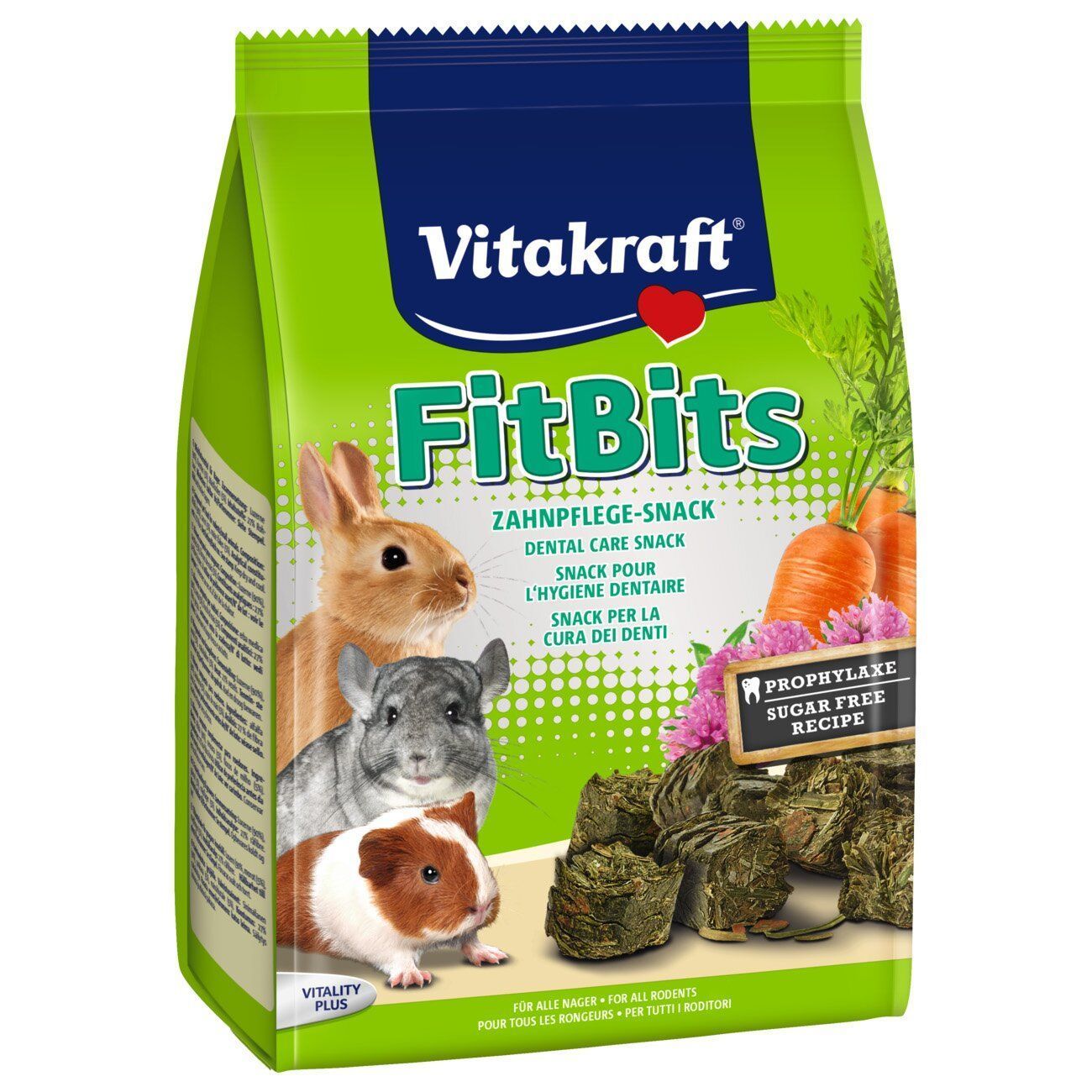 Ласощі для гризунів Vitakraft Fit Bits Dental Care 500 г - овочі та люцерна Ласощі для гризунів Vitakraft Fit Bits Dental Care 500 г - овочі та люцерна
