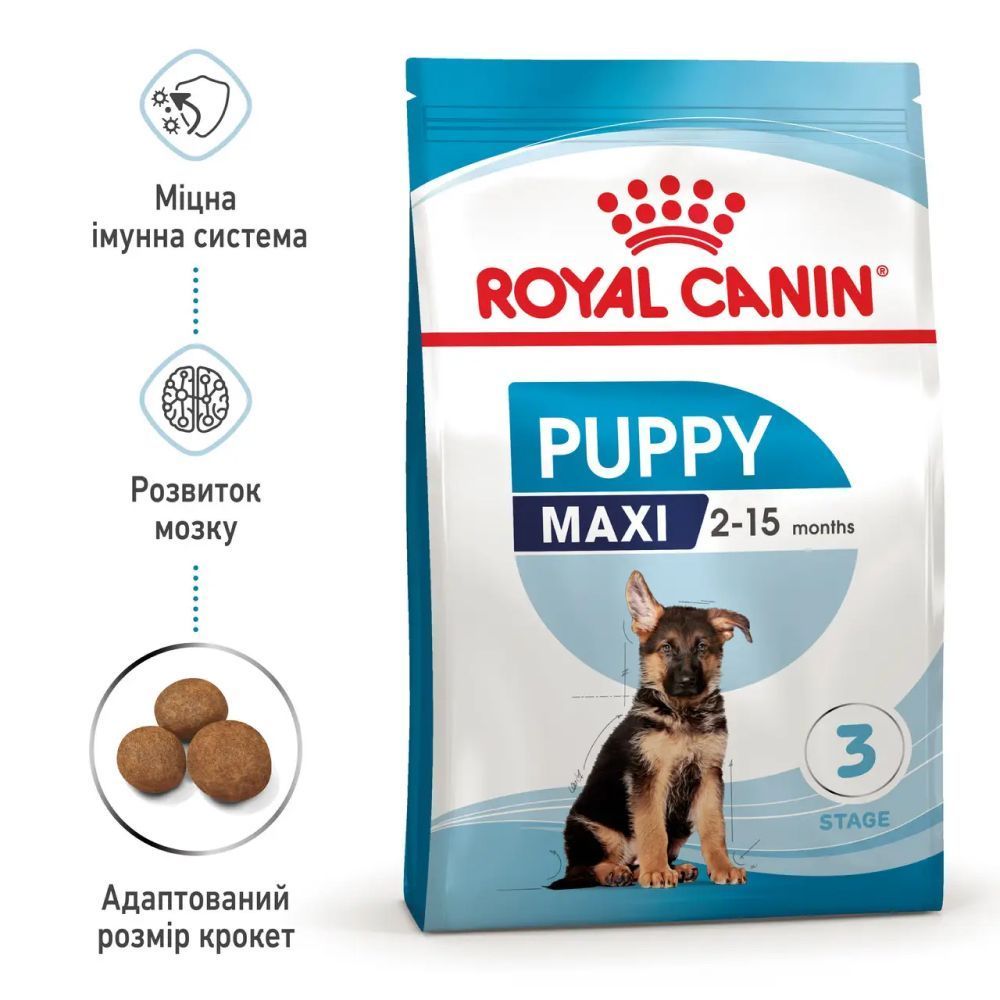 Cухий корм для цуценят Royal Canin Maxi Puppy 3,2 кг + 800 г