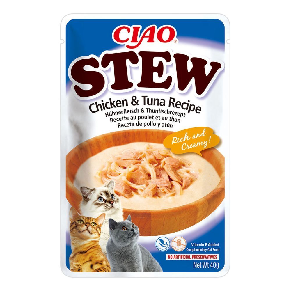 Ласощі для котів Inaba Ciao Stew 40 г - курка та тунець Ласощі для котів Inaba Ciao Stew 40 г - курка та тунець