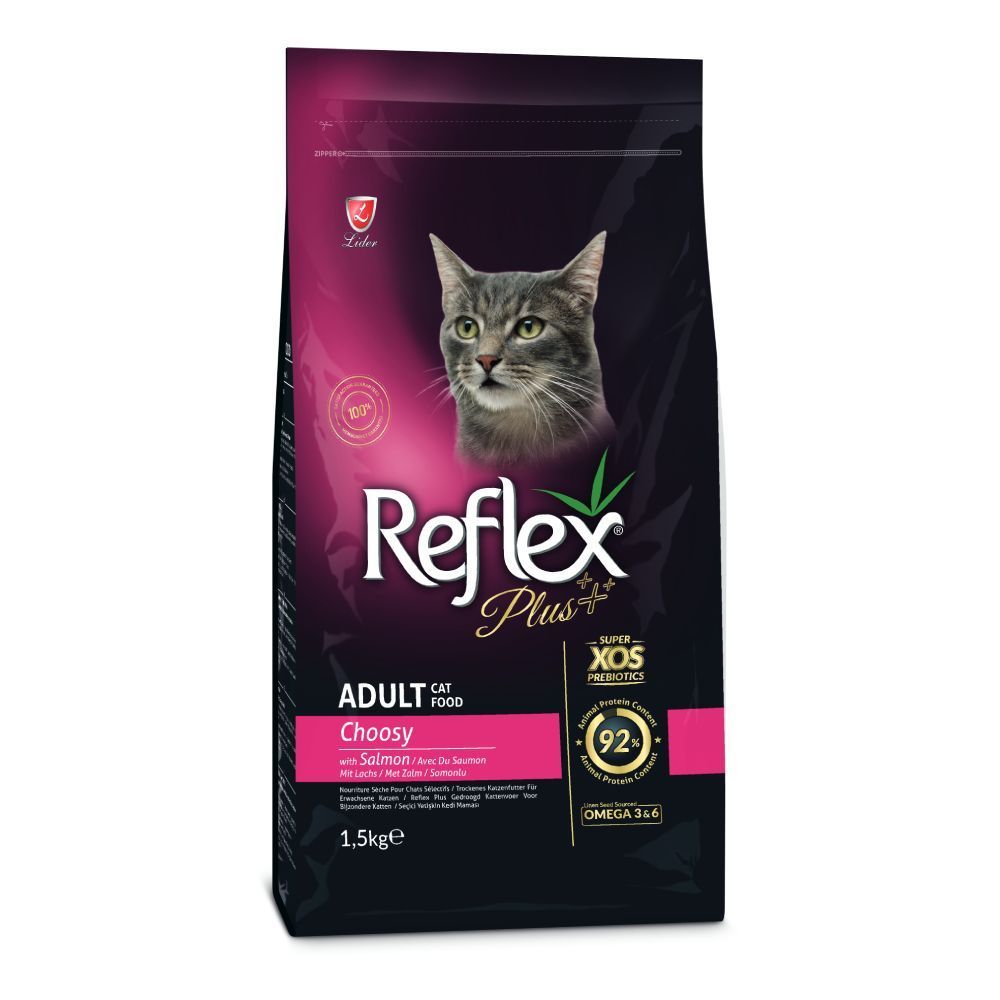 Сухой корм для кошек Reflex Plus Adult Choosy 1,5 кг - лосось Сухой корм для кошек Reflex Plus Adult Choosy 1,5 кг - лосось