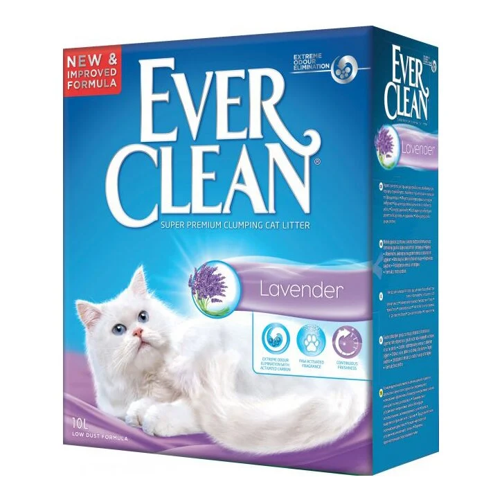Бентонитовый наполнитель для кошачьего туалета Ever Clean Lavender 8 кг/10 л - лаванда