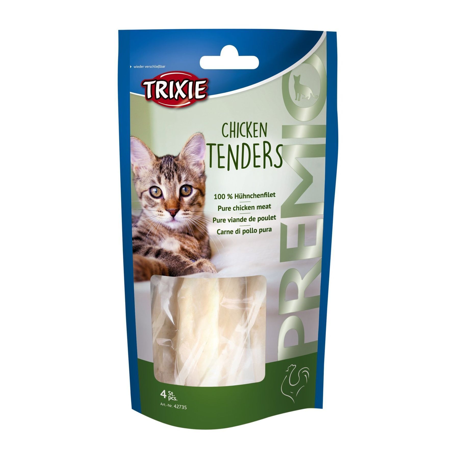 Лакомства для кошек Trixie Premio Chicken Tenders 70 г - курица Лакомства для кошек Trixie Premio Chicken Tenders 70 г - курица