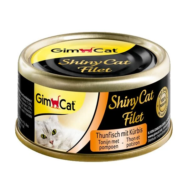 Вологий корм для котів GimCat Shiny Cat Filet 70 г - тунець та гарбуз