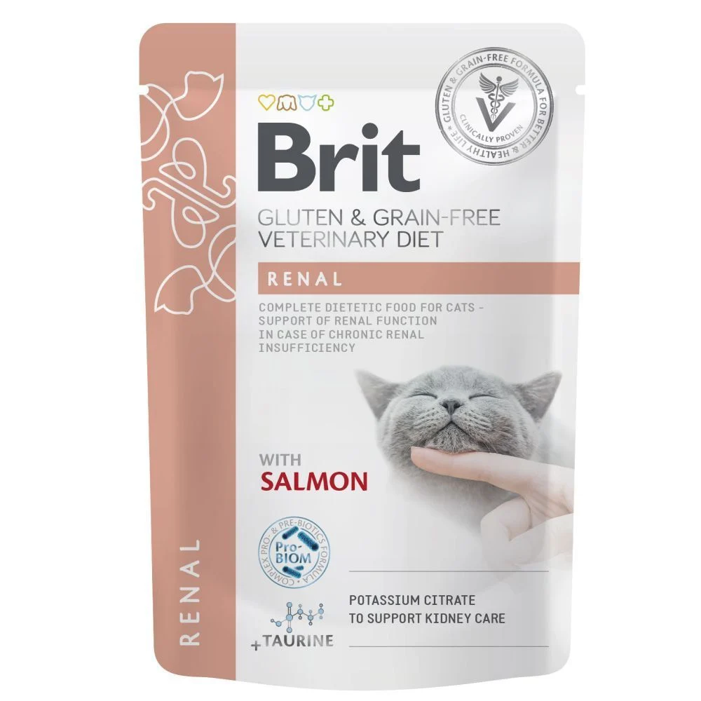 Вологий корм для котів Brit Veterinary Diet Renal 85 г - лосось Вологий корм для котів Brit Veterinary Diet Renal 85 г - лосось