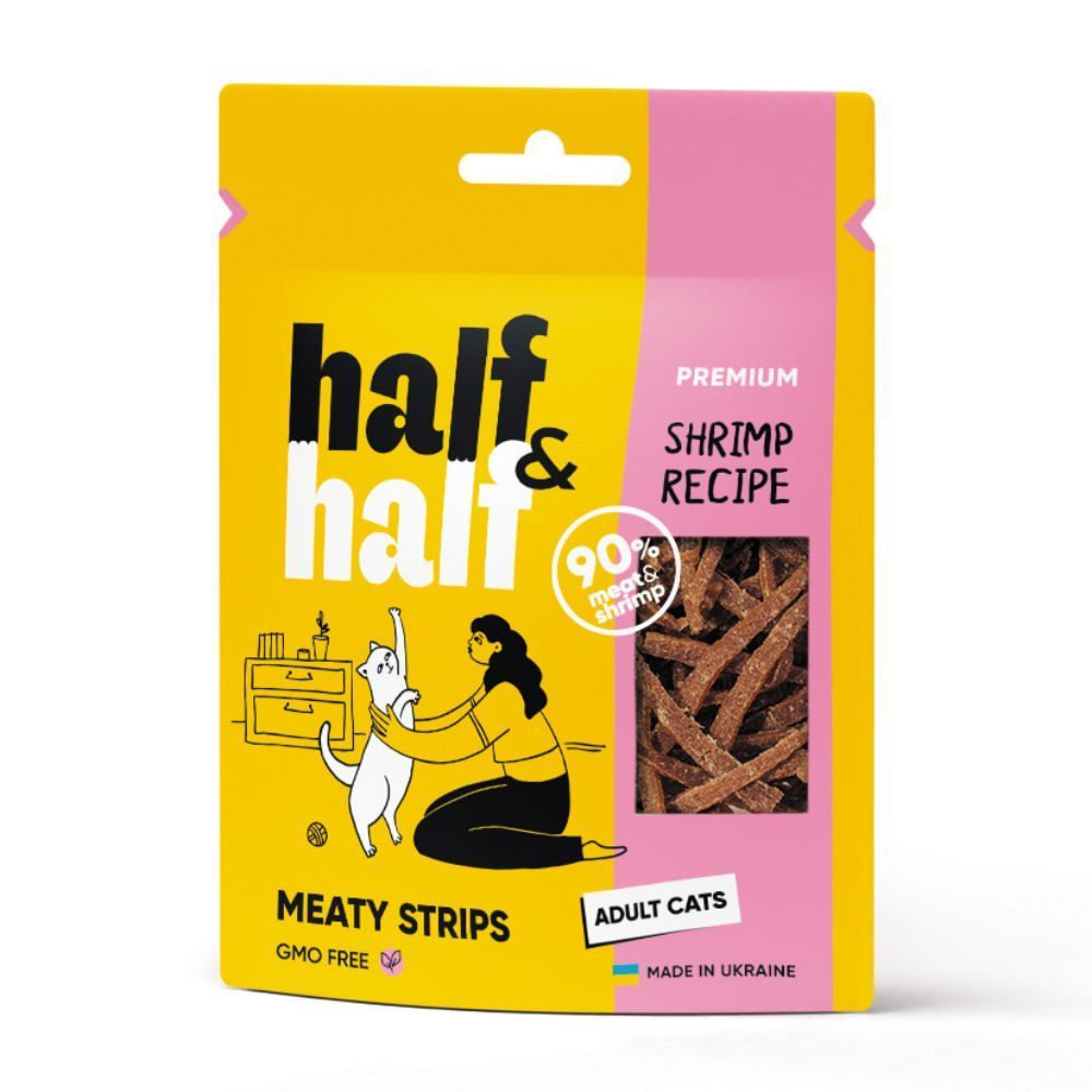 ΠΠ°ΠΊΠΎΠΌΡΡΠ²Π° Π΄Π»Ρ ΠΊΠΎΡΠ΅ΠΊ Half&Half Meaty Strips Adult 50 Π³ - ΠΊΡΠ΅Π²Π΅ΡΠΊΠ° ΠΠ°ΠΊΠΎΠΌΡΡΠ²Π° Π΄Π»Ρ ΠΊΠΎΡΠ΅ΠΊ Half&Half Meaty Strips Adult 50 Π³ - ΠΊΡΠ΅Π²Π΅ΡΠΊΠ°