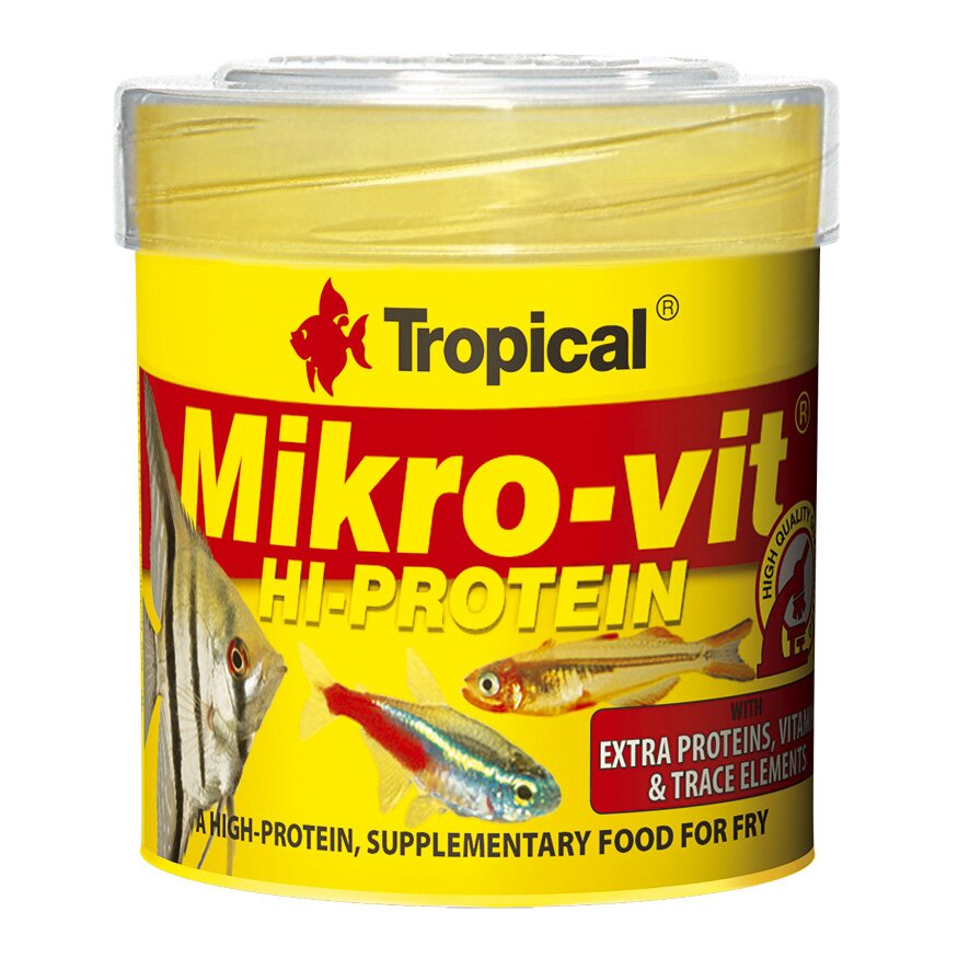 Сухой корм для аквариумных рыб Tropical «Mikro-Vit Hi-Protein» 50 мл (для молодых рыб) Сухой корм для аквариумных рыб Tropical «Mikro-Vit Hi-Protein» 50 мл (для молодых рыб)
