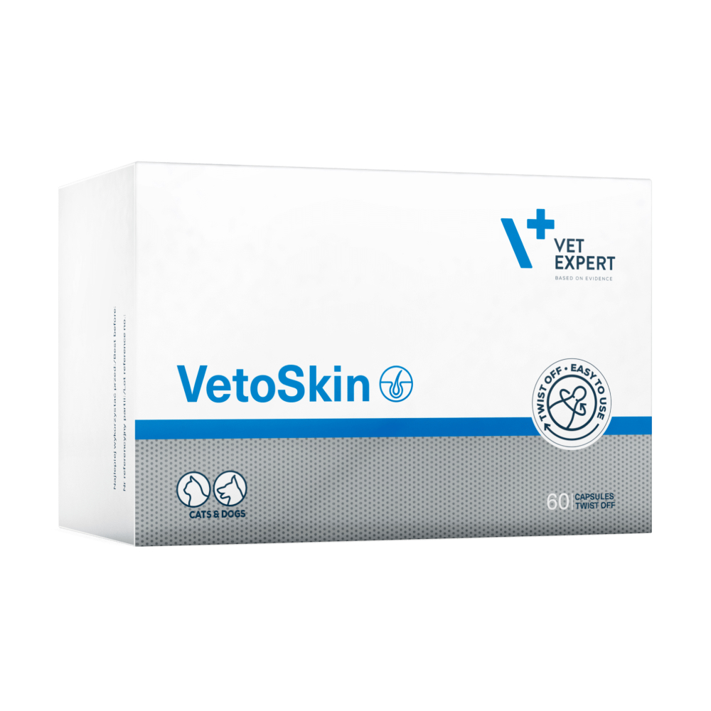 Харчова добавка VetExpert VetoSkin для шкіри та шерсті собак і котів 60 шт Харчова добавка VetExpert VetoSkin для шкіри та шерсті собак і котів 60 шт