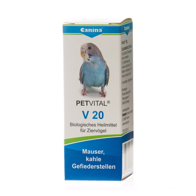 Вітаміни для птахів Canina «PETVITAL V 20» гранули 10 г (для пір'я)