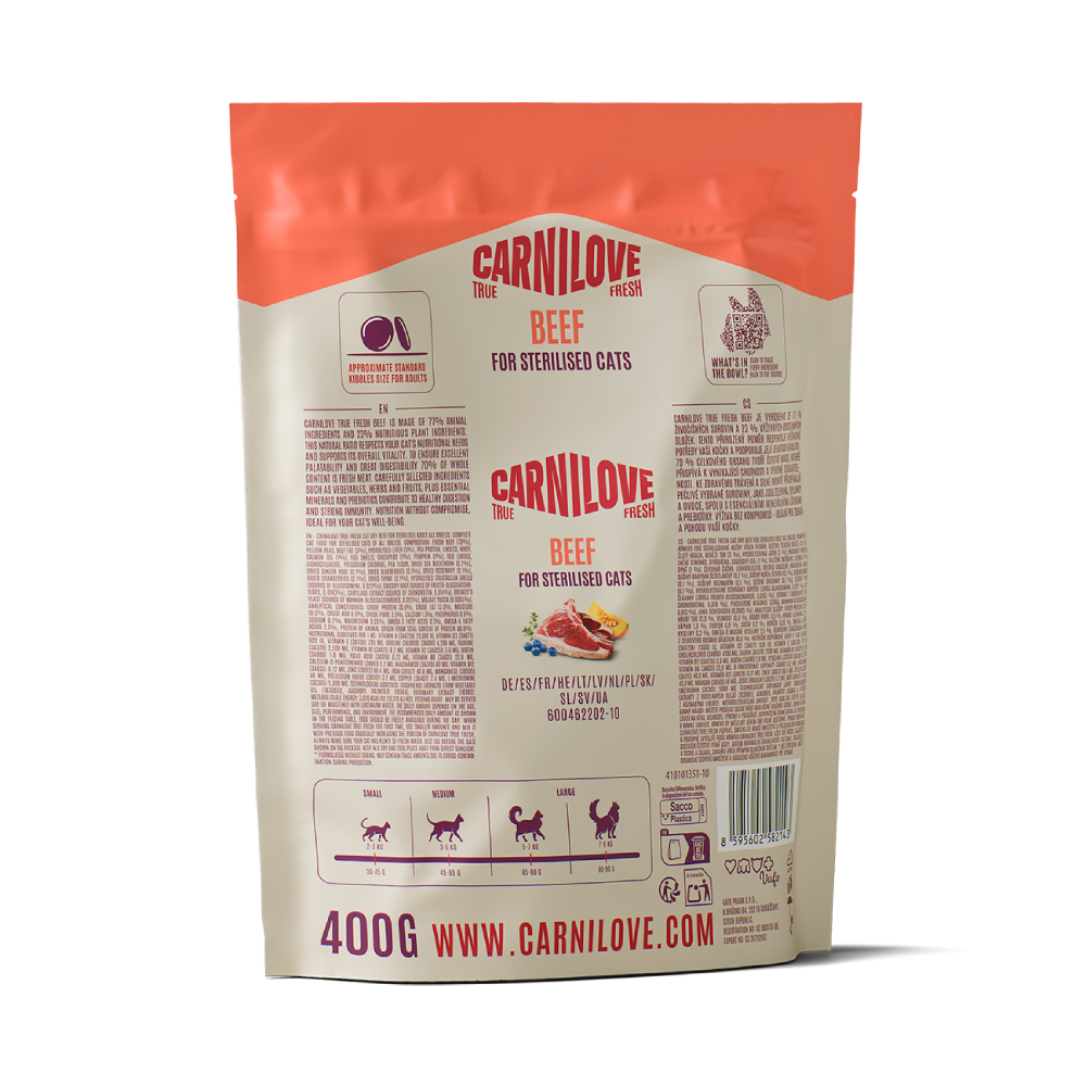 Сухой корм для кошек Carnilove True Fresh Sterilised - говядина