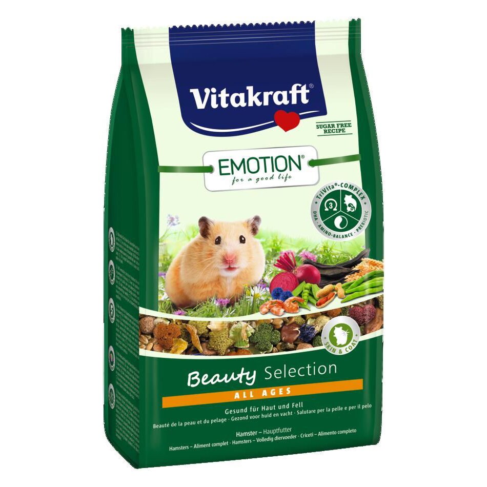 Корм для хомяков Vitakraft «Emotion Beauty Selection» 600 г (для кожи и шерсти)