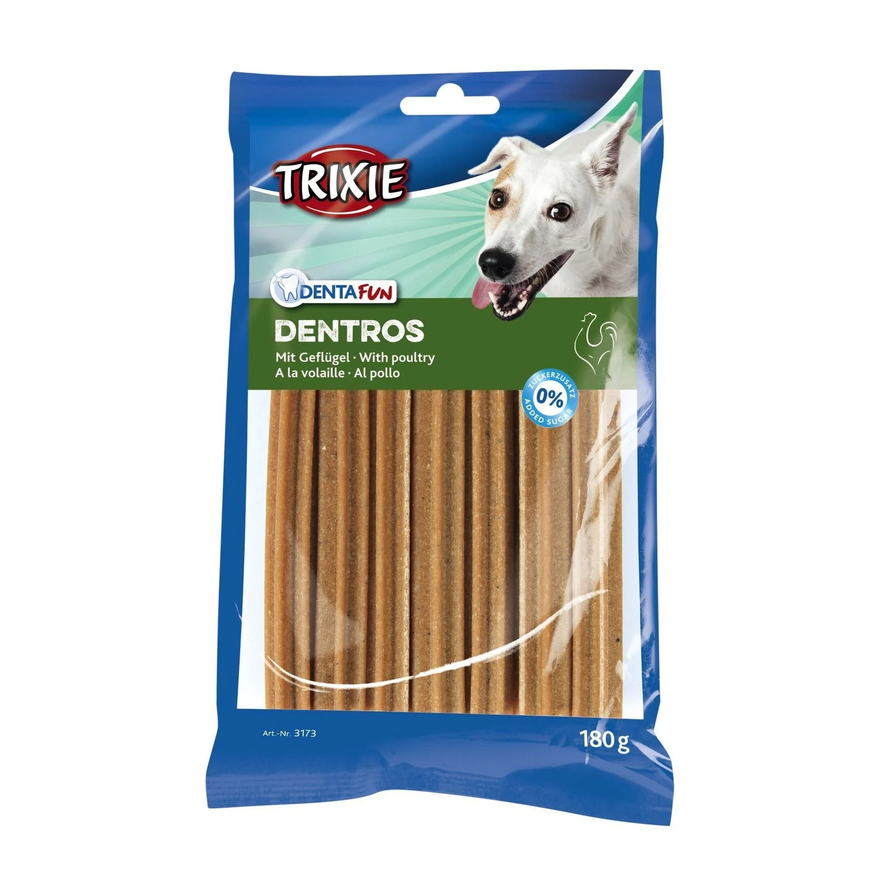 Ласощі для собак Trixie Denta Fun Dentros 180 г - домашня птиця Ласощі для собак Trixie Denta Fun Dentros 180 г - домашня птиця