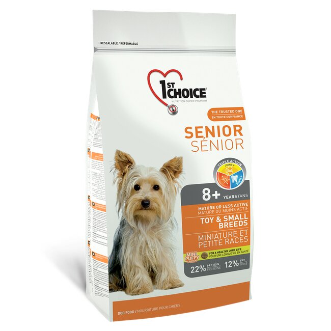 Сухой корм для пожилых собак мелких пород 1st Choice Senior Toy & Small Breeds 2,72 кг (курица)