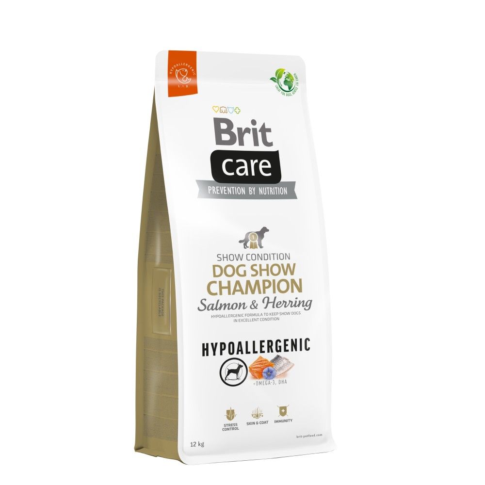 Пробник сухий корм для собак Brit Care Hypoallergenic Show Champion 100 г - лосось і оселедець Пробник сухий корм для собак Brit Care Hypoallergenic Show Champion 100 г - лосось і оселедець