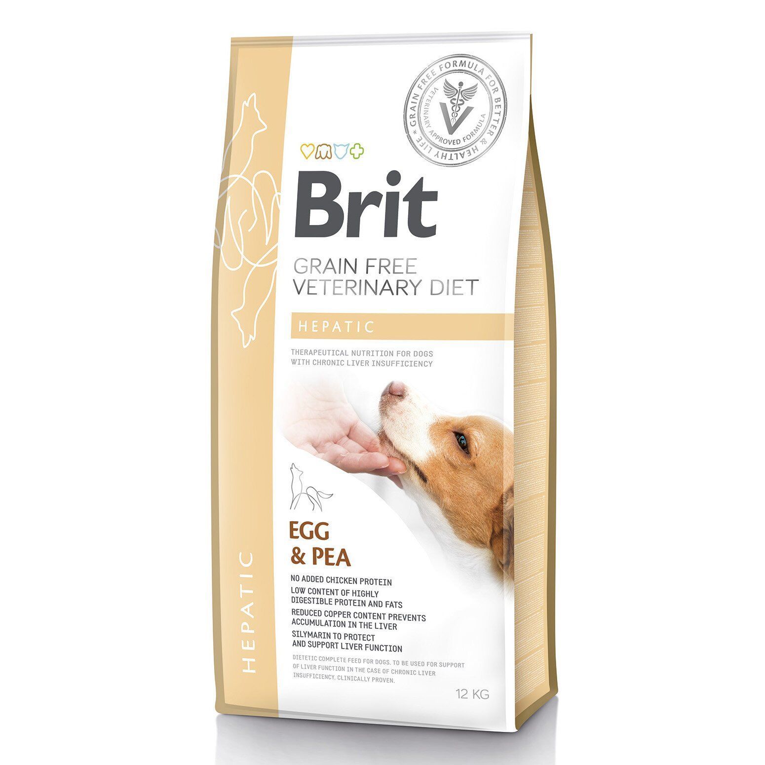 Сухой корм для собак Brit Grain Free Veterinary Diet Hepatic 12 кг – яйцо