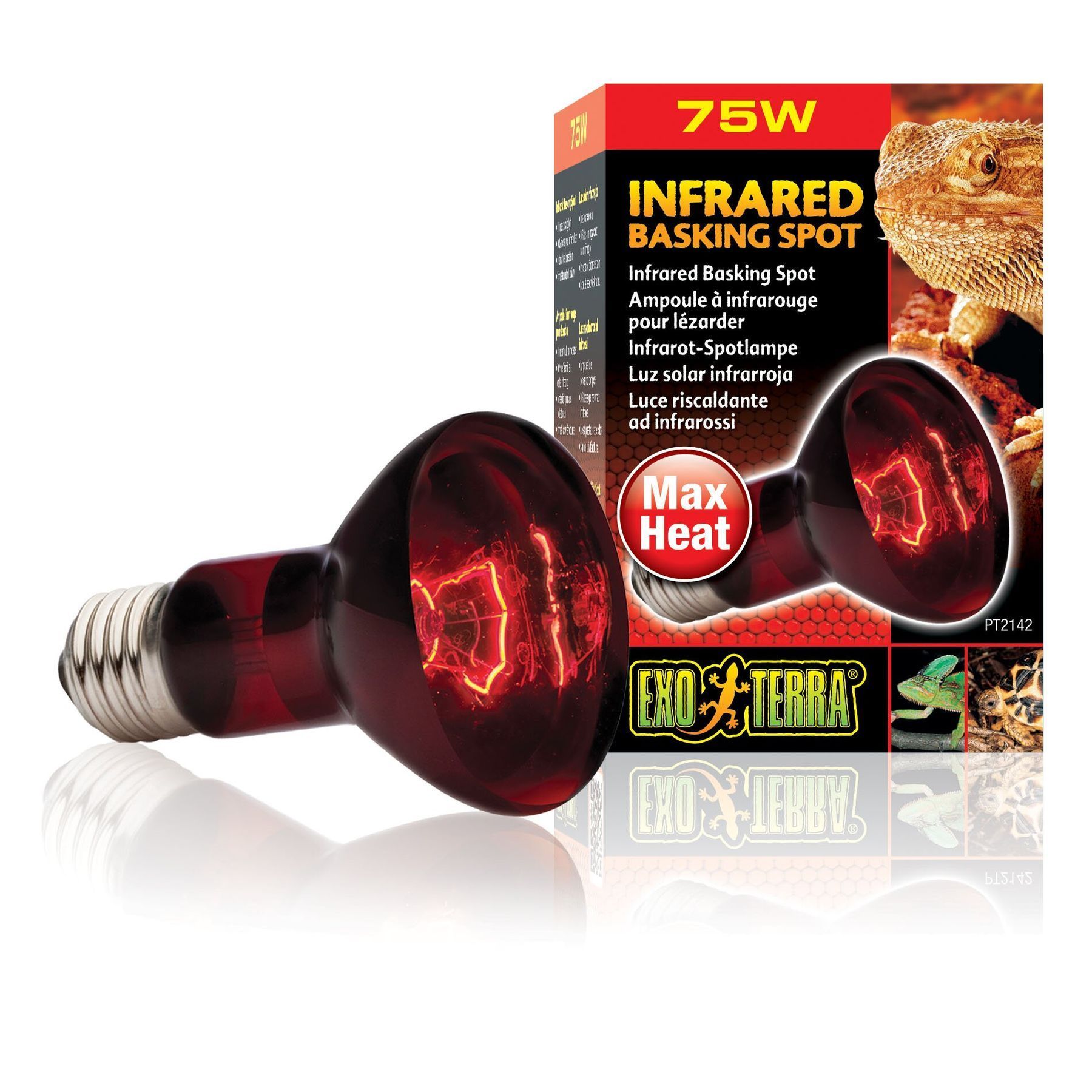 Інфрачервона лампа розжарювання Exo Terra «Infrared Basking Spot» 75 W, E27 (для обігріву)