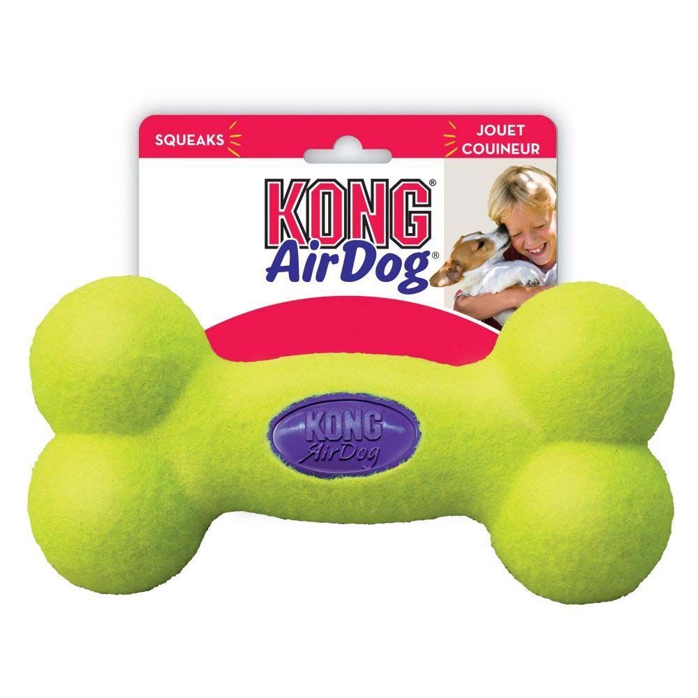 Kong AirDog Squeaker Bone іграшка для собак M 15,9 см - жовтий Kong AirDog Squeaker Bone іграшка для собак M 15,9 см - жовтий