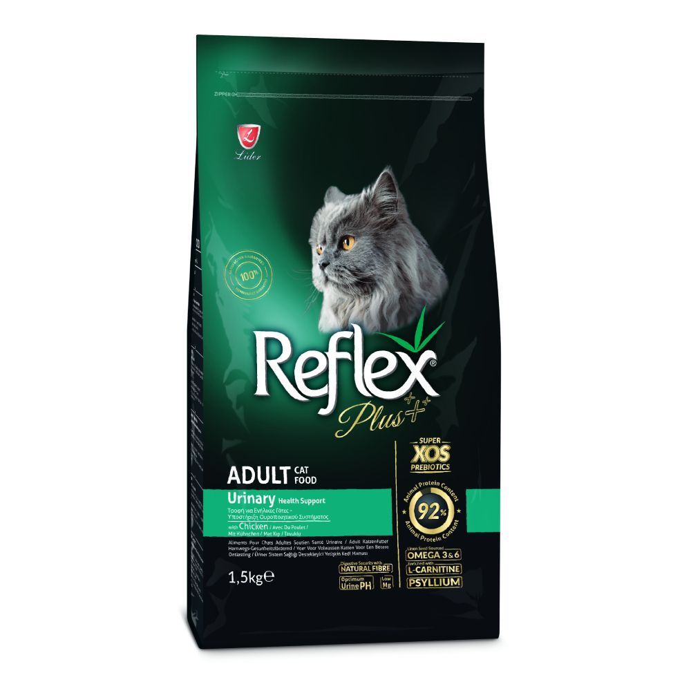 Сухой корм для кошек Reflex Plus Adult Urinary 1,5 кг - курица Сухой корм для кошек Reflex Plus Adult Urinary 1,5 кг - курица