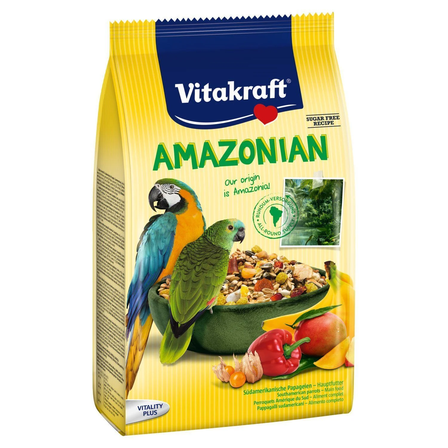 Корм для великих амазонських папуг Vitakraft Amazonian 750 г - асорті