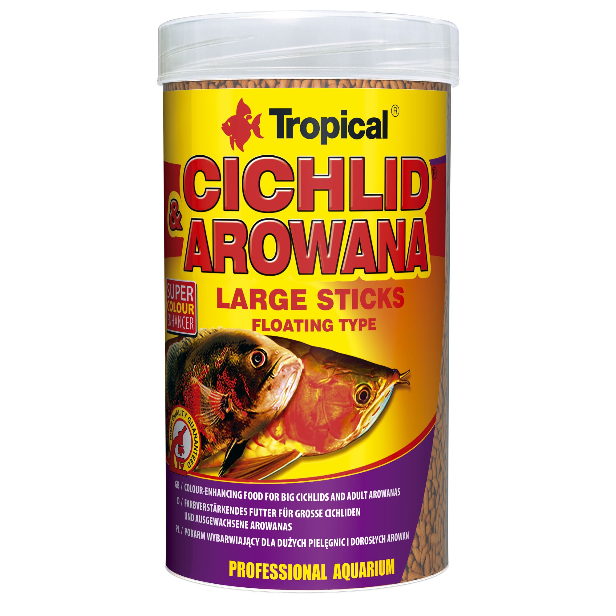 Сухой корм для аквариумных рыб Tropical в палочках «Cichlid & Arowana Large Sticks» 250 мл (для плотоядных цихлид) Сухой корм для аквариумных рыб Tropical в палочках «Cichlid & Arowana Large Sticks» 250 мл (для плотоядных цихлид)