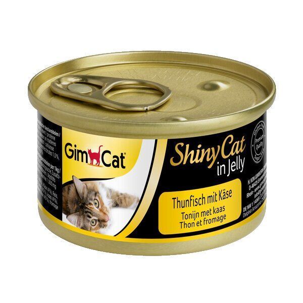 Вологий корм для котів GimCat Shiny Cat 70 г - тунець та сир Вологий корм для котів GimCat Shiny Cat 70 г - тунець та сир