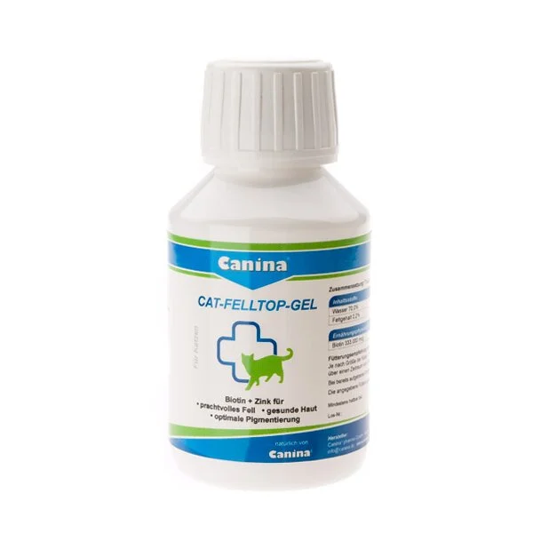 Витамины для кошек Canina «Cat-Felltop-Gel» гель 100 мл (для кожи и шерсти) Витамины для кошек Canina «Cat-Felltop-Gel» гель 100 мл (для кожи и шерсти)