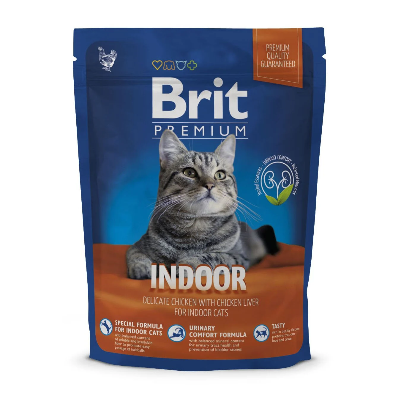 Сухой корм для кошек, которые живут в помещении Brit Premium Cat Indoor 300 г - курица