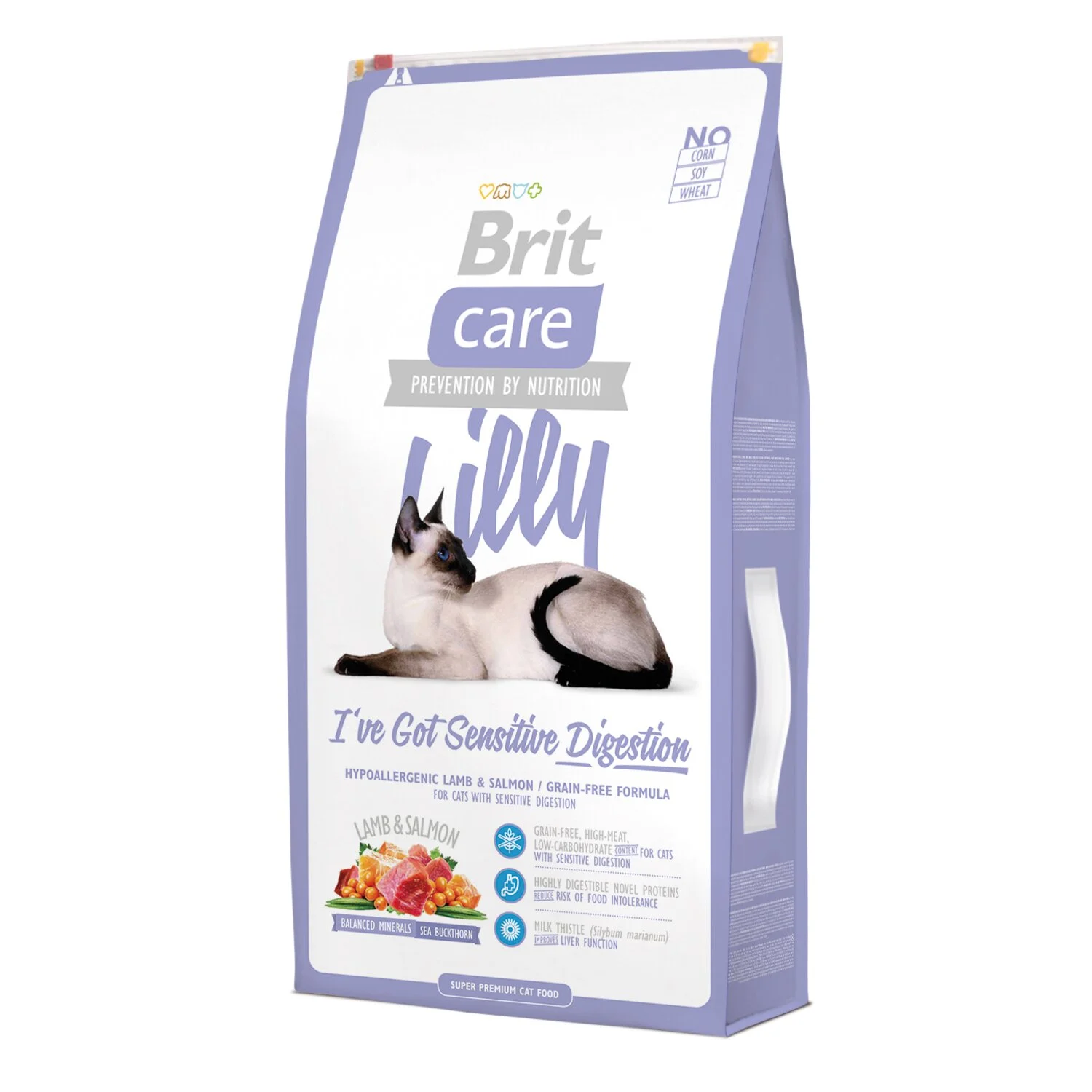 Сухой корм для кошек с чувствительным пищеварением Brit Care Cat Lilly I have Sensitive Digestion 7 кг - ягненок и лосось Сухой корм для кошек с чувствительным пищеварением Brit Care Cat Lilly I have Sensitive Digestion 7 кг - ягненок и лосось