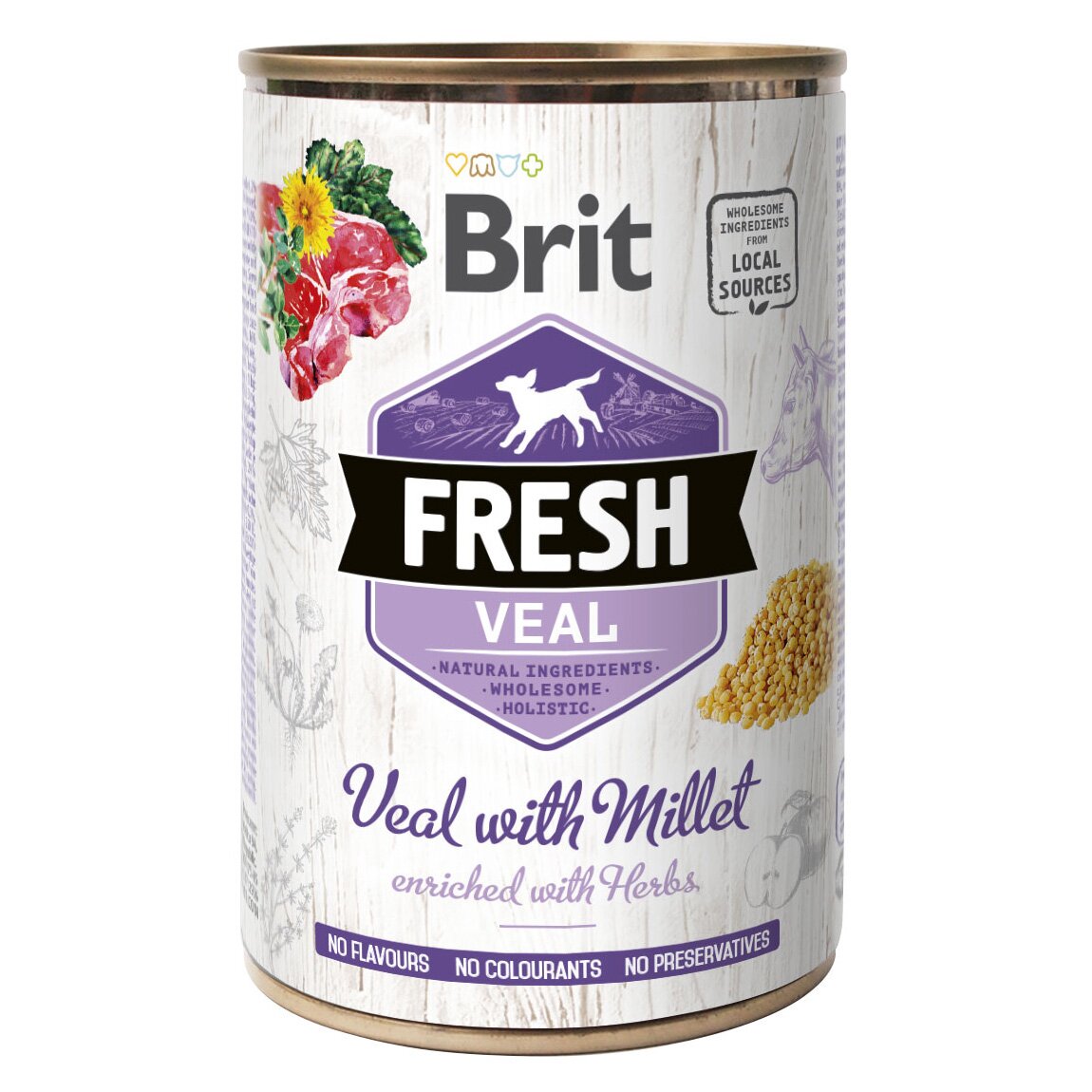 Влажный корм для собак Brit Fresh Veal with Millet 400 г (телятина) Влажный корм для собак Brit Fresh Veal with Millet 400 г (телятина)
