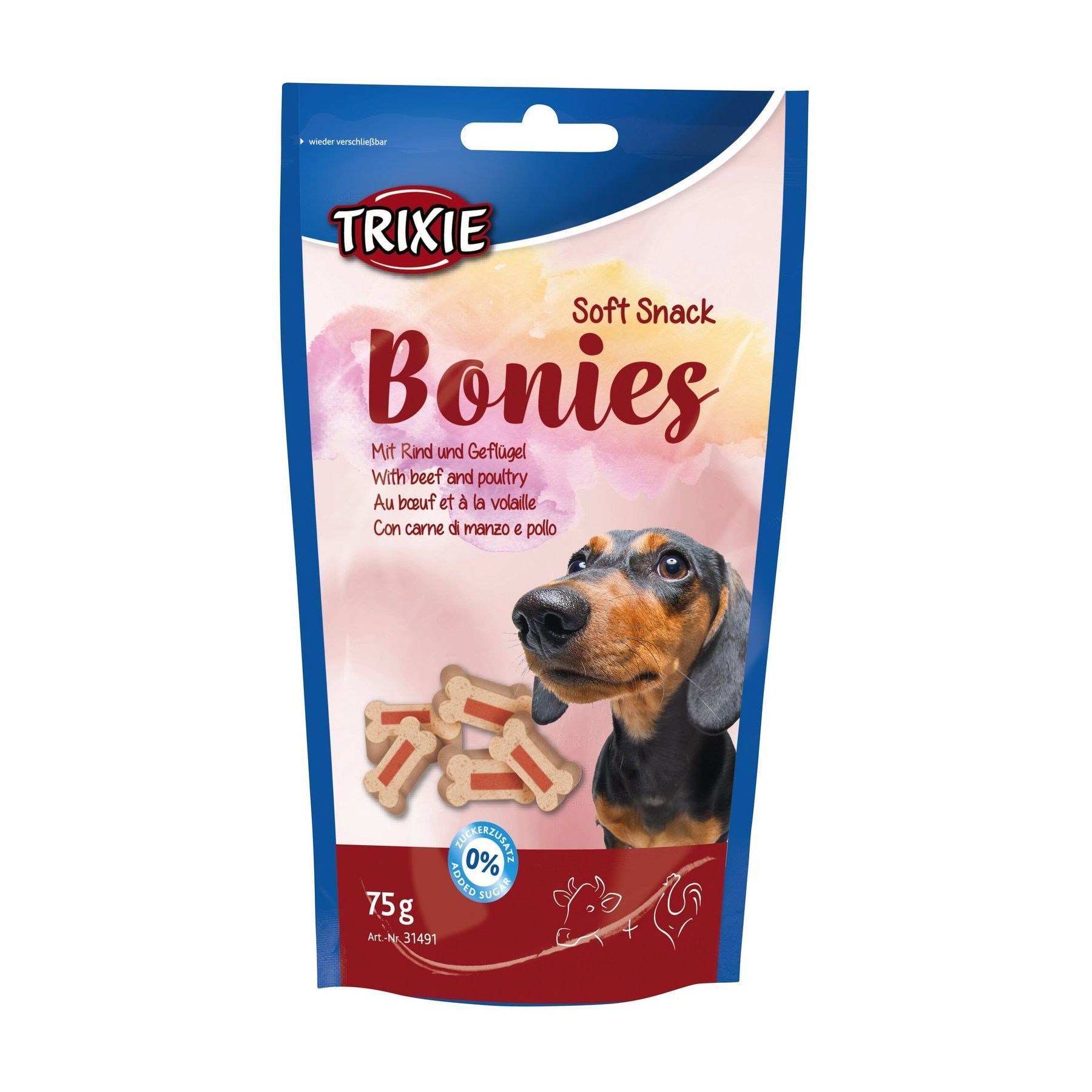 Ласощі для собак Trixie Soft Snack Bonies 75 г - яловичина та птиця Ласощі для собак Trixie Soft Snack Bonies 75 г - яловичина та птиця