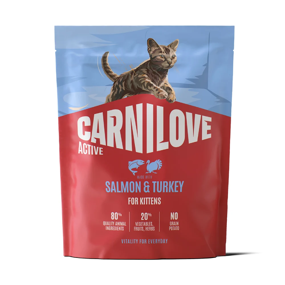 Сухий корм для кошенят Carnilove Active Kittens 400 г - лосось та індичка Сухий корм для кошенят Carnilove Active Kittens 400 г - лосось та індичка