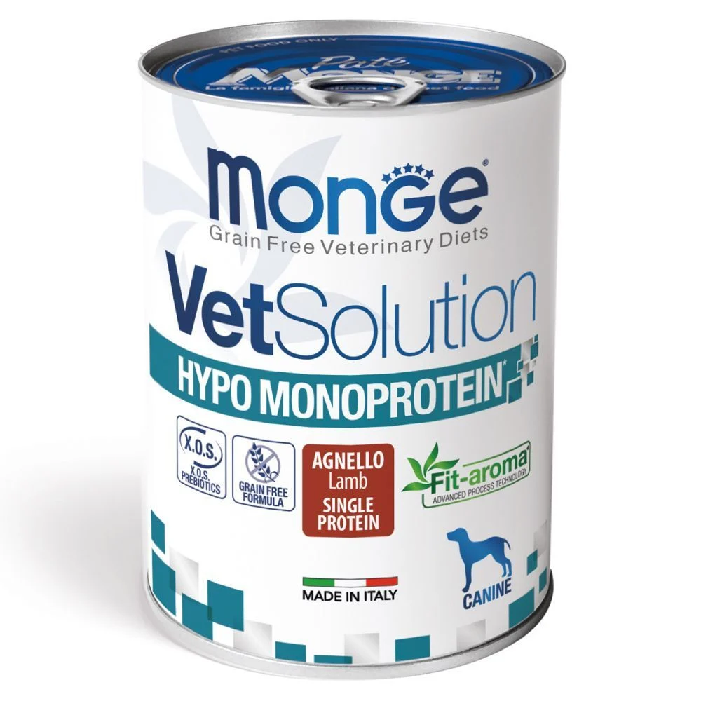 Вологий корм для собак Monge VetSolution Hypo Monoprotein 400 г - ягня Вологий корм для собак Monge VetSolution Hypo Monoprotein 400 г - ягня