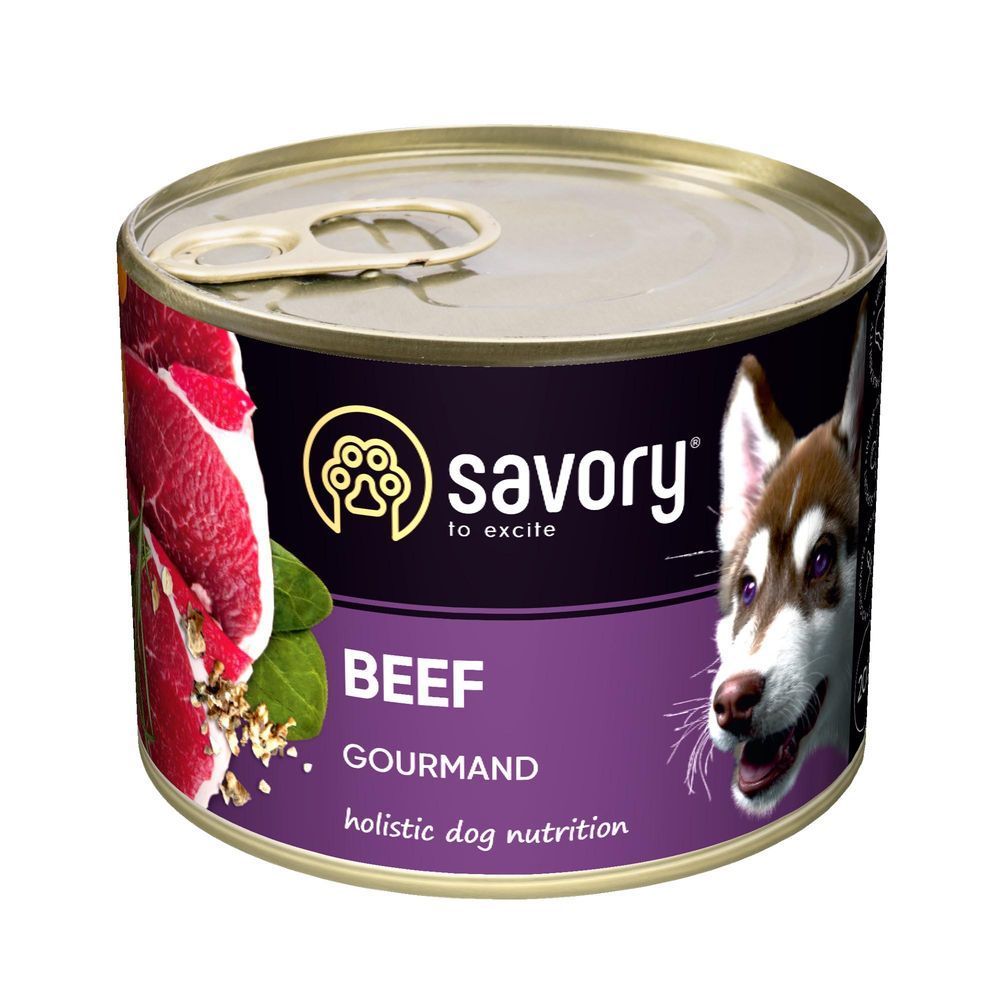 Набір вологого корму для собак Savory Adult 3+1 шт х 200 г - яловичина Набір вологого корму для собак Savory Adult 3+1 шт х 200 г - яловичина