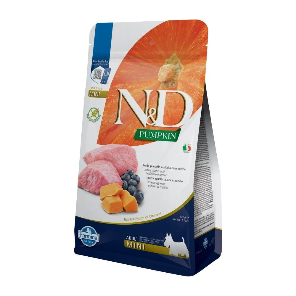 Cухий корм для собак Farmina N&D Grain Free Mini Adult 800 г - ягня та чорниця