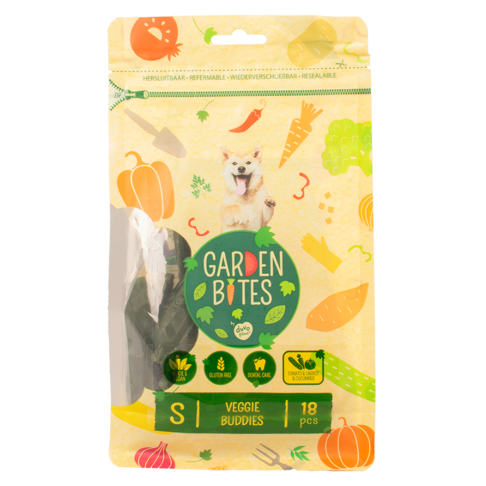 Веганские лакомства для собак Garden Bites Veggie Buddies S 6 см 15 г/1 шт Веганские лакомства для собак Garden Bites Veggie Buddies S 6 см 15 г/1 шт